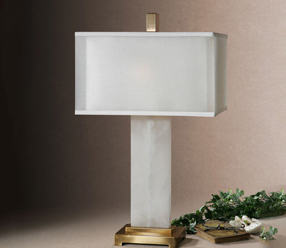 Athanas Alabaster Table Lamp by Uttermost