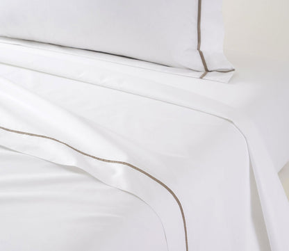 Athena Cotton Percale Flat Sheet by Yves Delorme