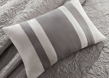 Attingham Reversible Quilted Color Block 7-Piece Coverlet Set by Madison Park