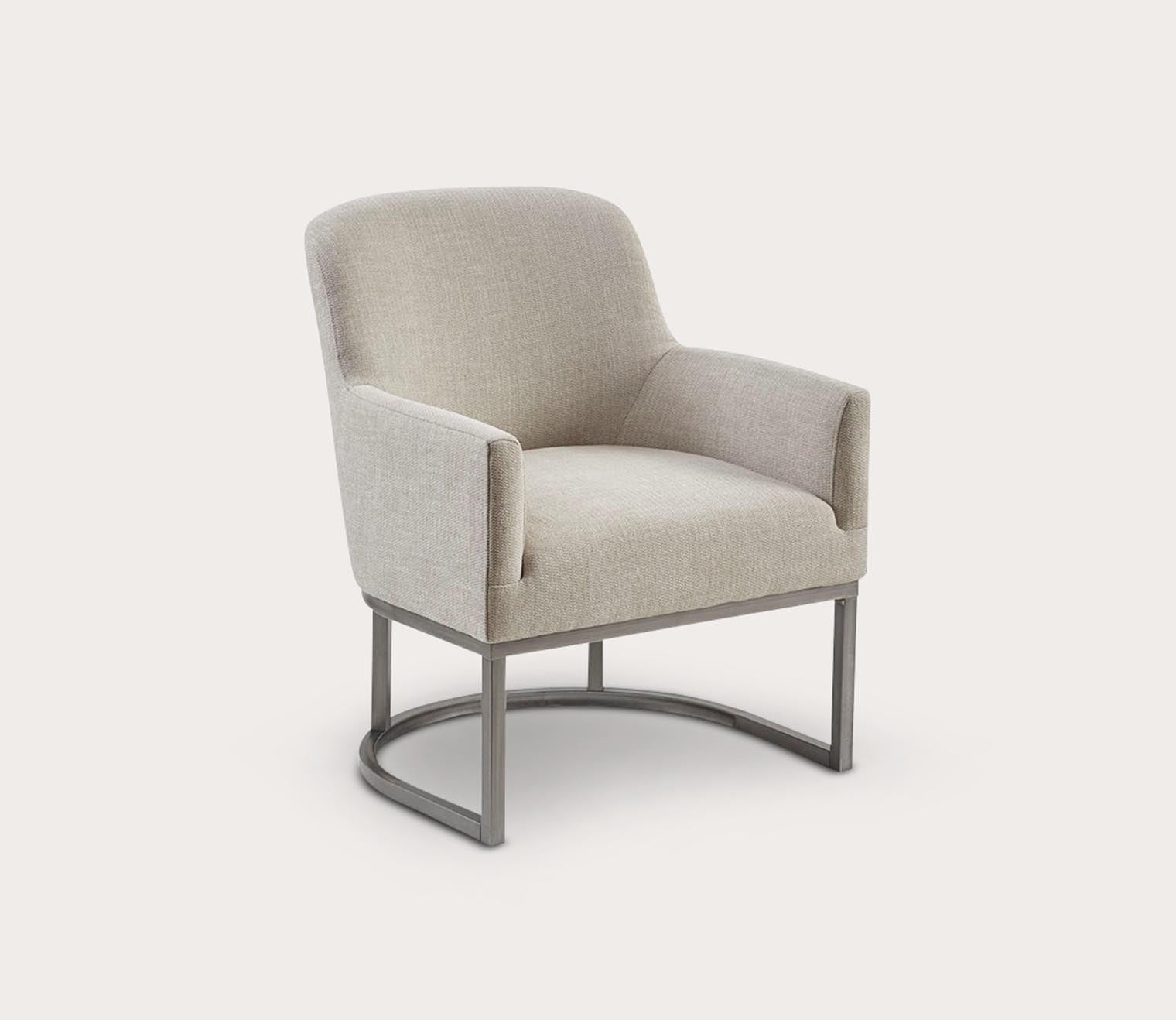 Auden Beige Fabric Upholstered Accent Chair by Martha Stewart