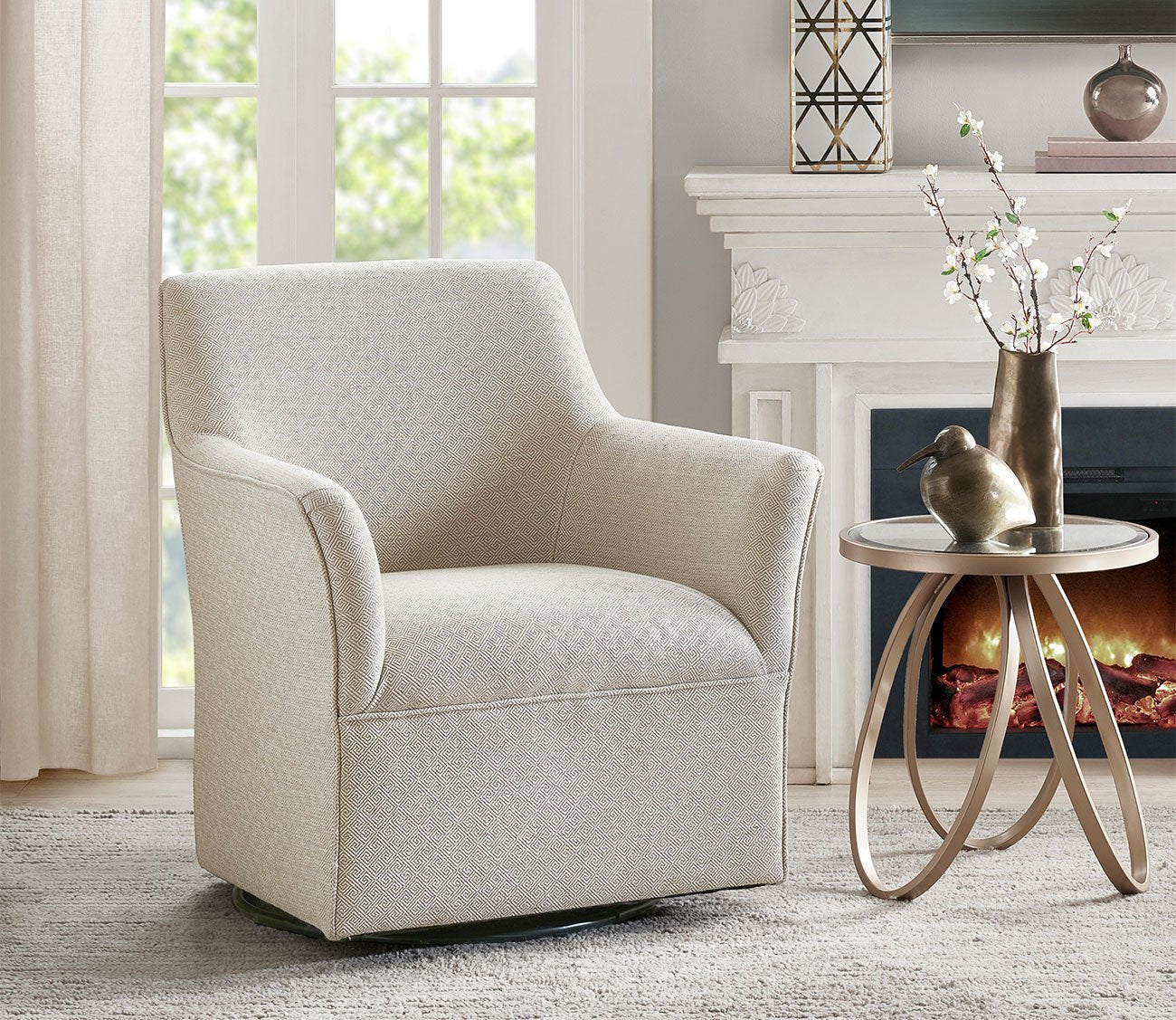 Augustine Swivel Glider Accent Chair