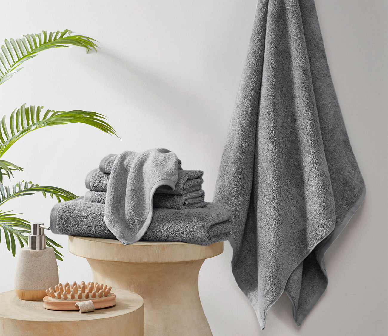 Aure 6pc Bath Towel Set by Clean Spaces
