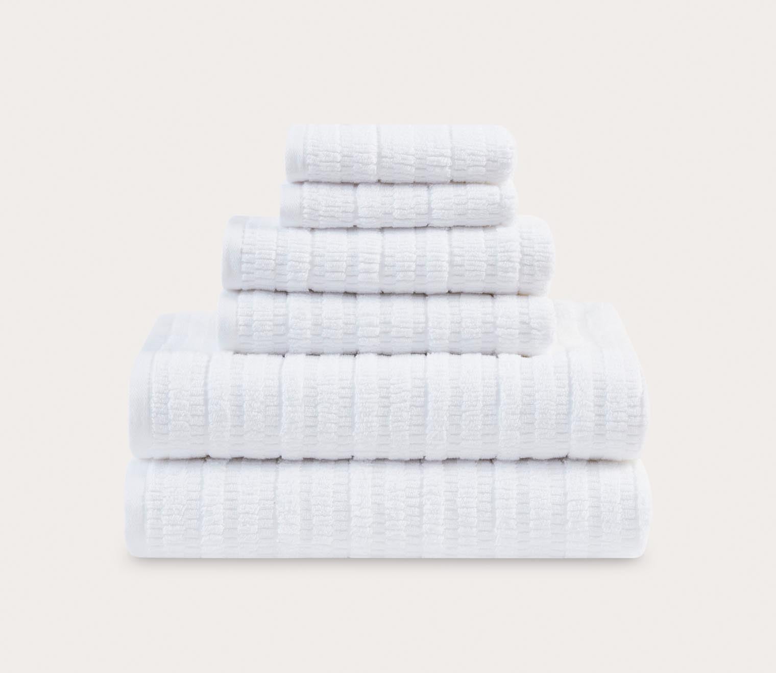 Aure 6pc Textured Bath Towel Set by Clean Spaces