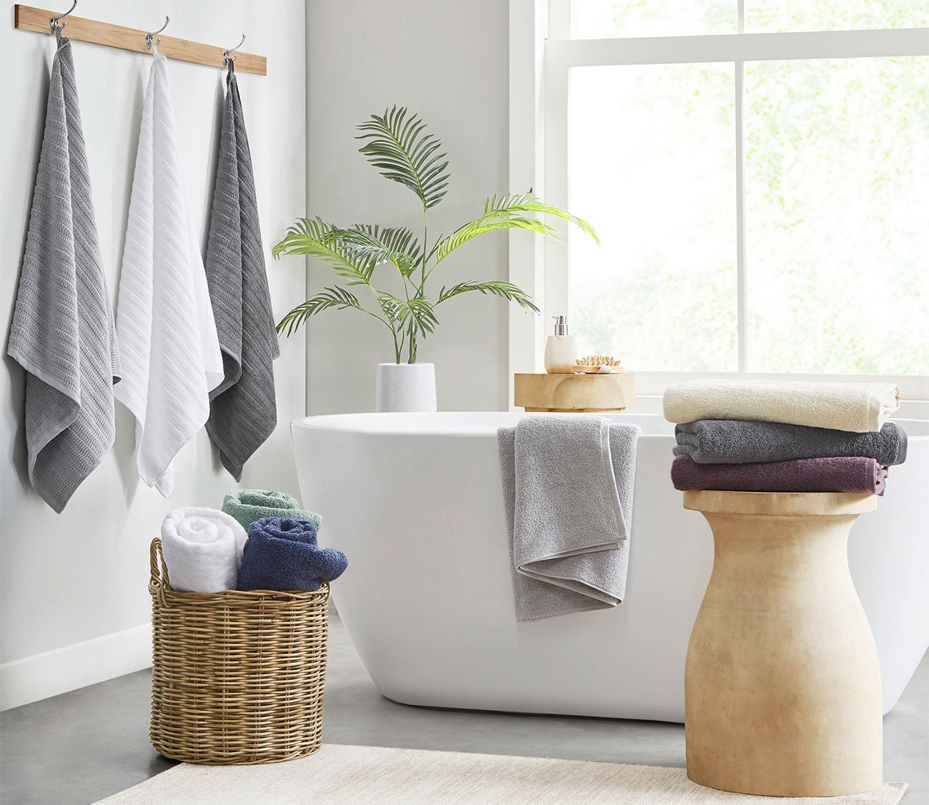 Aure 6pc Textured Bath Towel Set by Clean Spaces