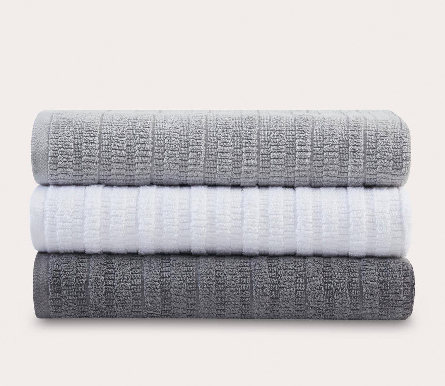 Aure 6pc Textured Bath Towel Set by Clean Spaces
