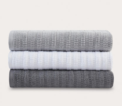 Aure 6pc Textured Bath Towel Set by Clean Spaces