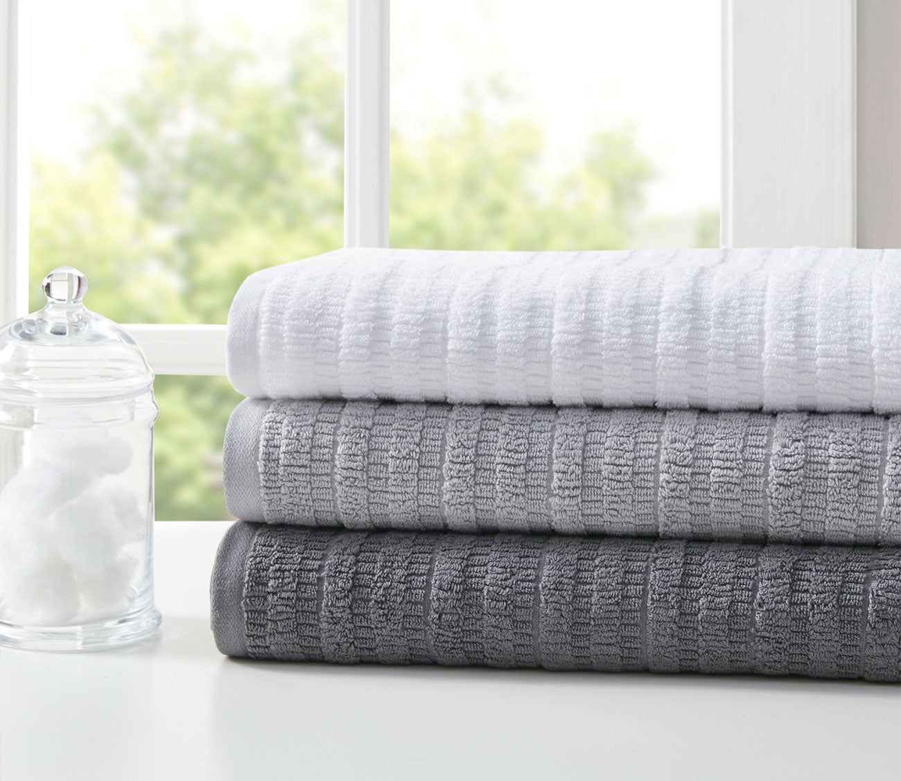 Aure 6pc Textured Bath Towel Set