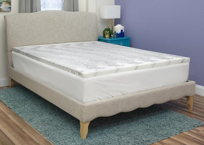 Bamboo Charcoal Infused 2-Inch Memory Foam Mattress Topper by Soft-Tex
