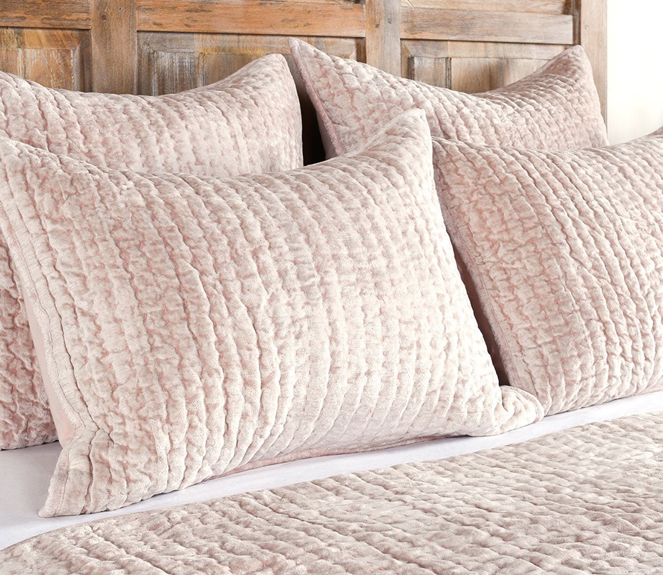 Bari Velvet Bliss Pink Pillow Sham