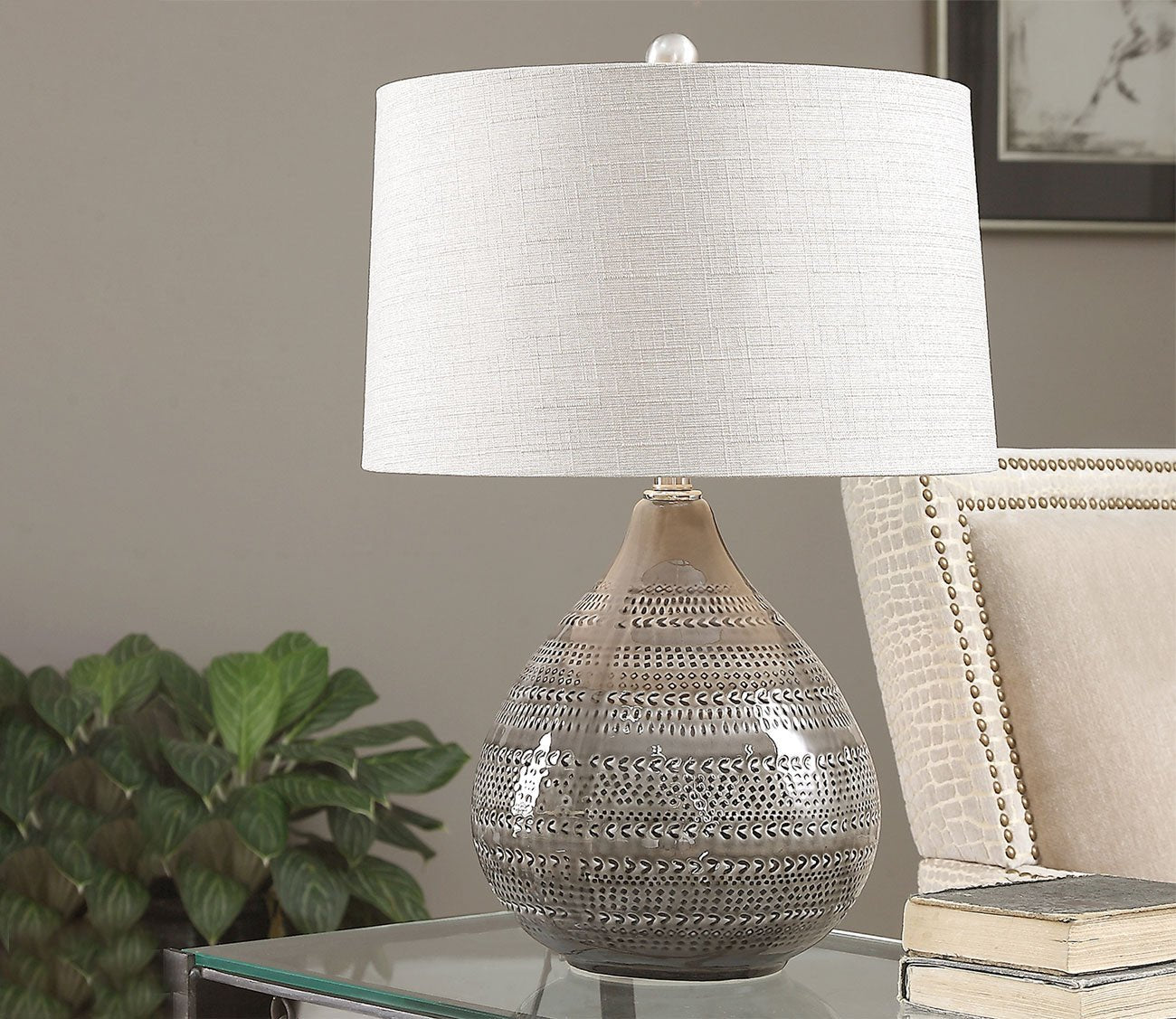 Batova Smoke Gray Table Lamp by Uttermost