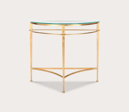 Baur Glass Top Metal Console Table by Safavieh