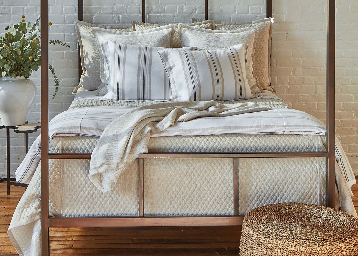 Beach Stripe Cotton 3-Piece Duvet Cover Set by Ann Gish