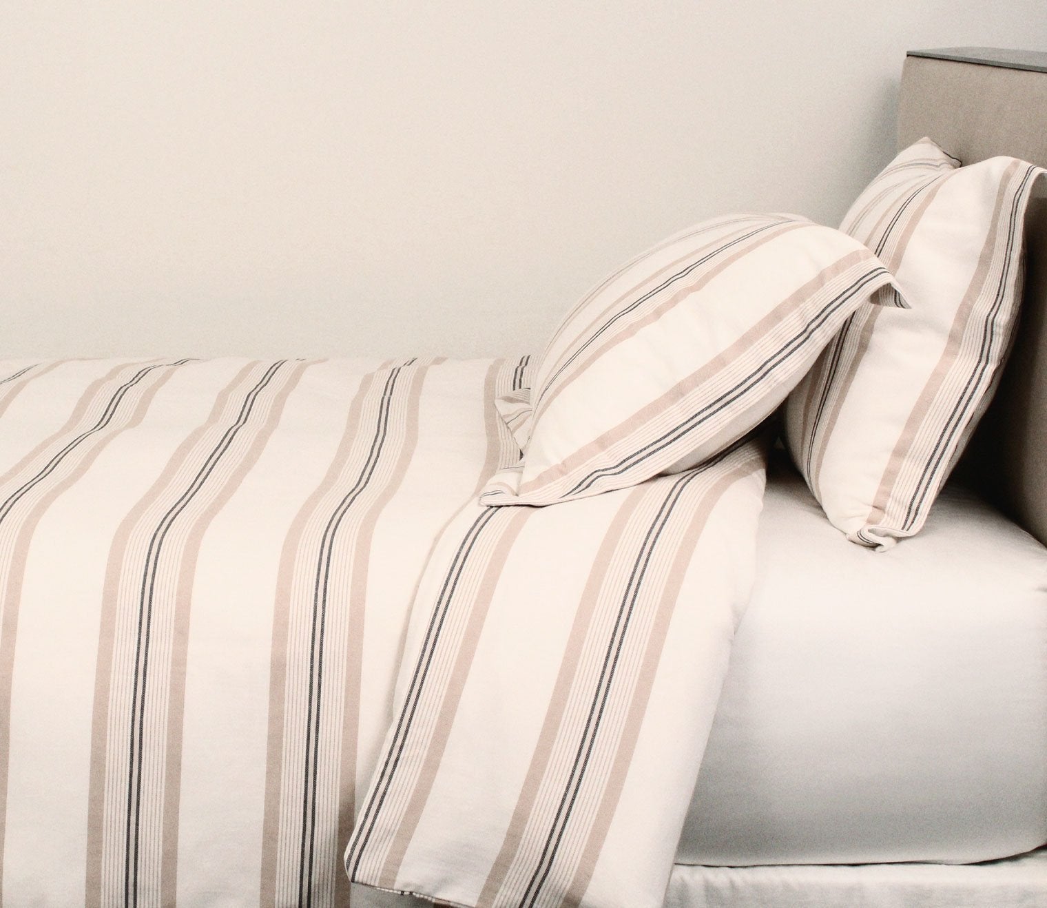 Beach Stripe Cotton 3-Piece Duvet Cover Set
