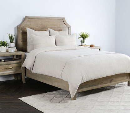 Beaumont Beige Linen 3-Piece Duvet Cover Set by Villa by Classic Home