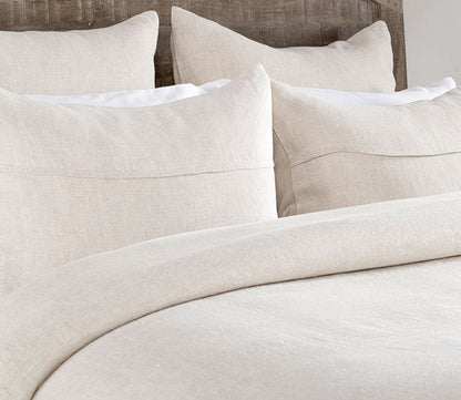 Beaumont Beige Linen 3-Piece Duvet Cover Set by Villa by Classic Home