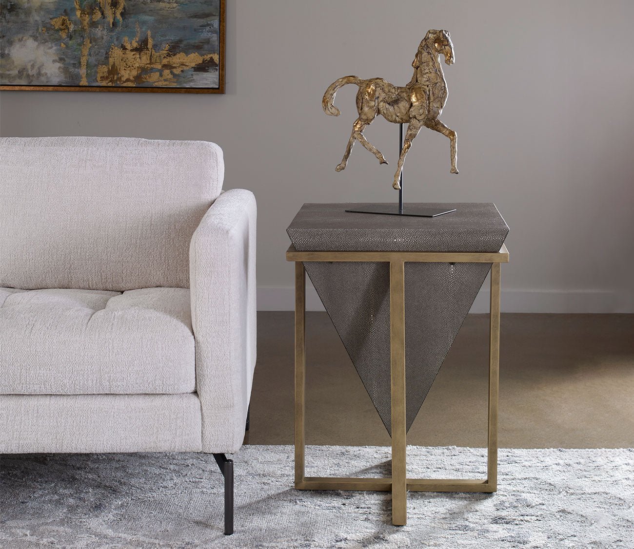 Bertrand Shagreen Accent Table