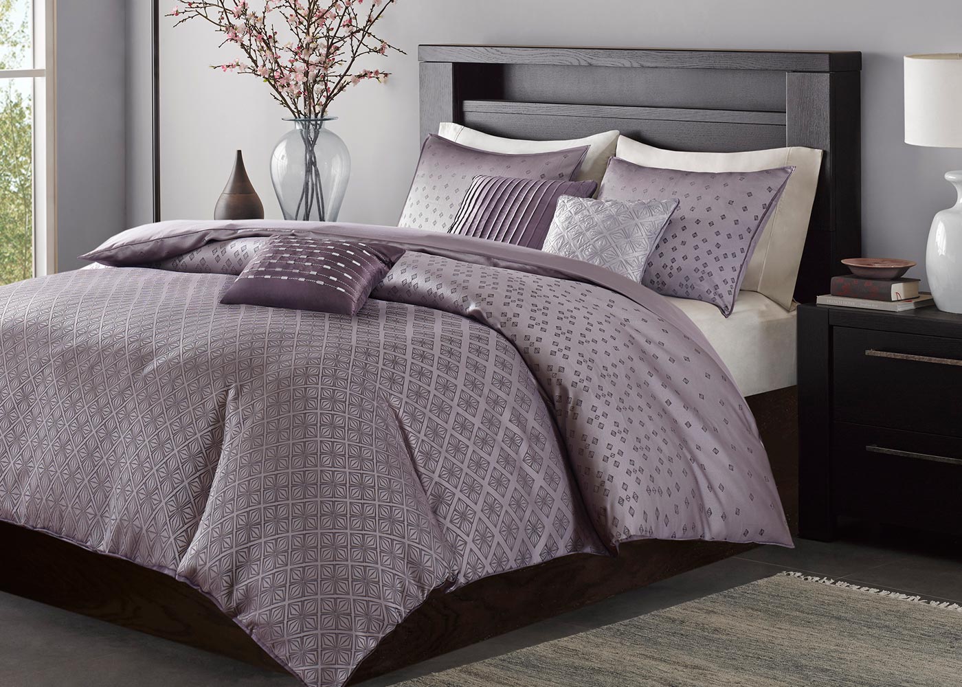 Biloxi Ombre Jacquard 6-Piece Duvet Cover Set