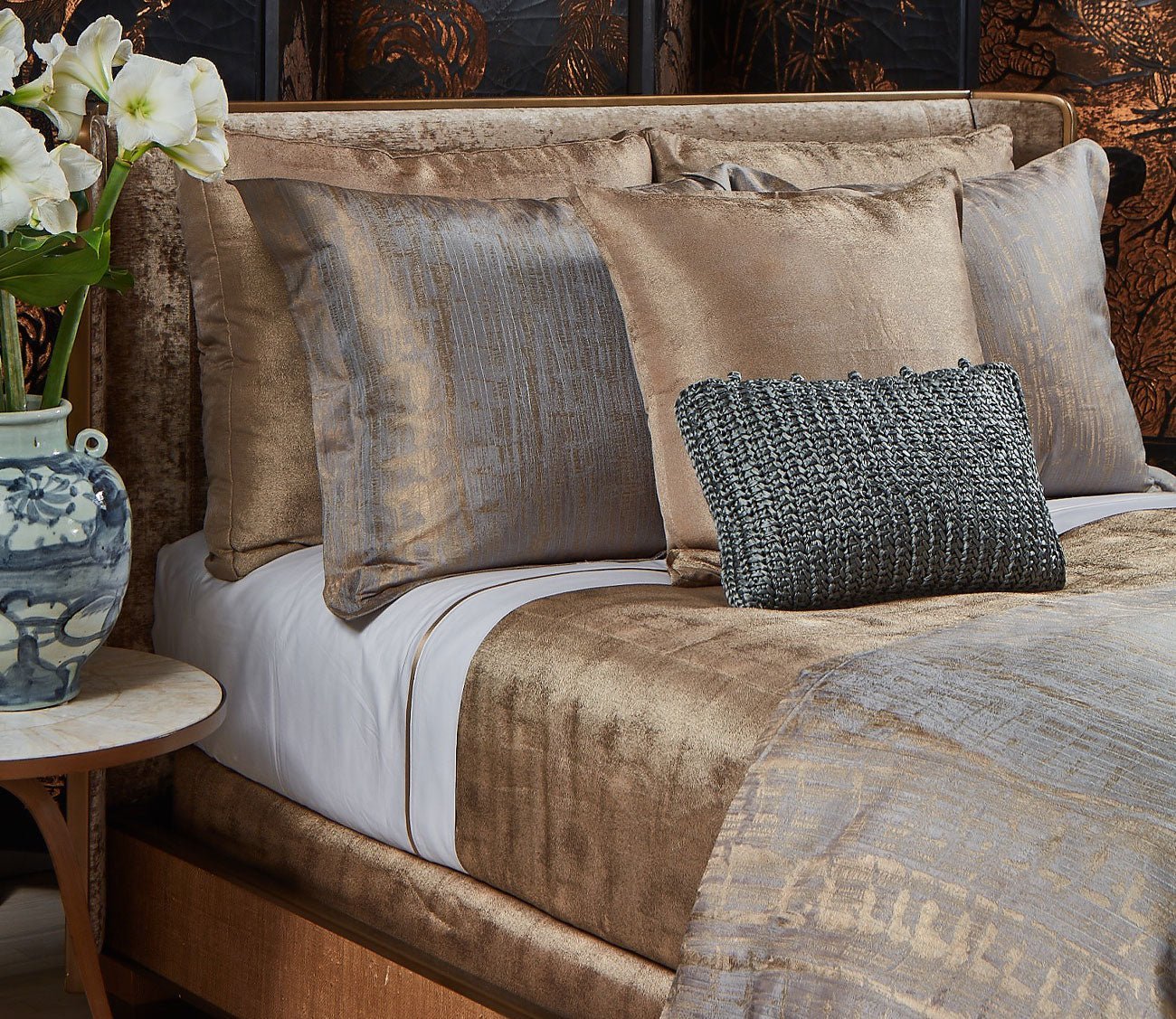 Birch Jacquard Throw Pillow by Ann Gish