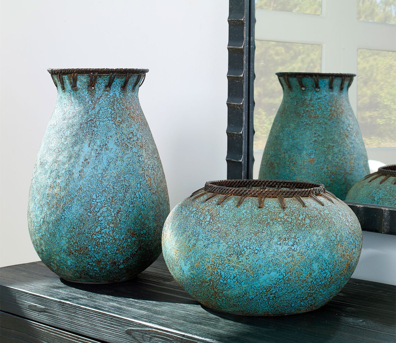 Bisbee Turquoise Vases