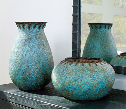 Bisbee Turquoise Vases by Uttermost