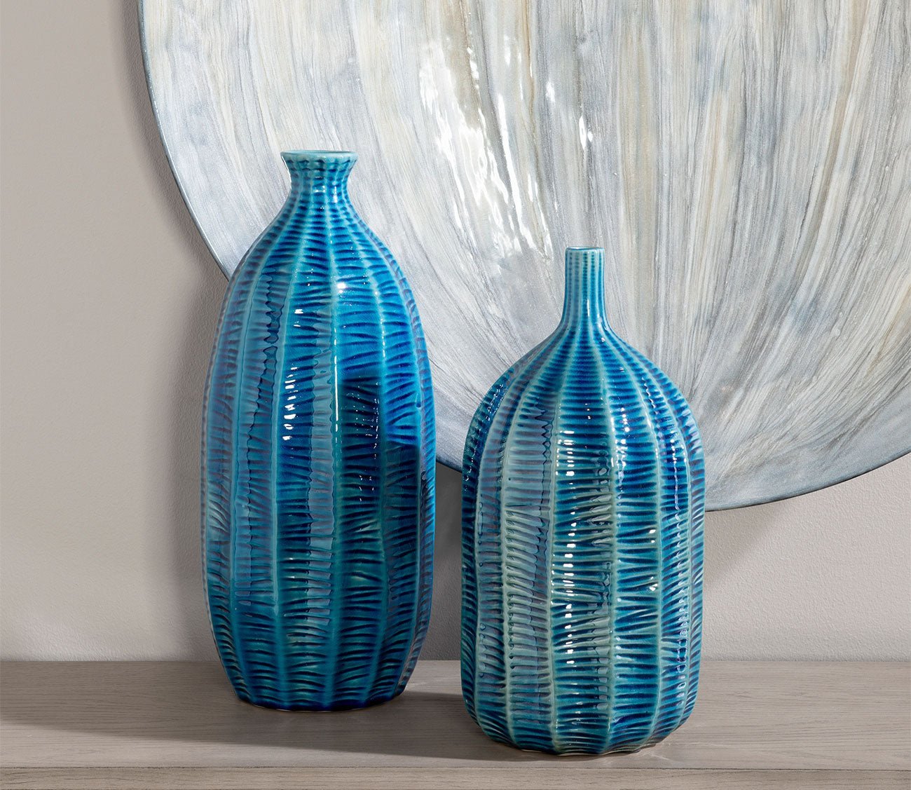 Bixby Blue Vases Set of 2
