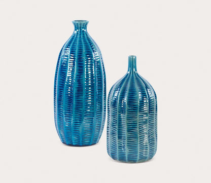 Bixby Blue Vases Set of 2 by Uttermost