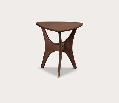 Blaze Triangle Wood End Table by INK + IVY