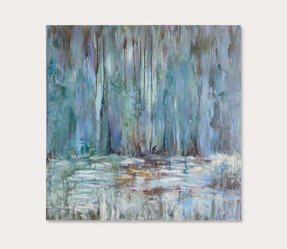 Blue Waterfall Hand Painted Canvas by Uttermost