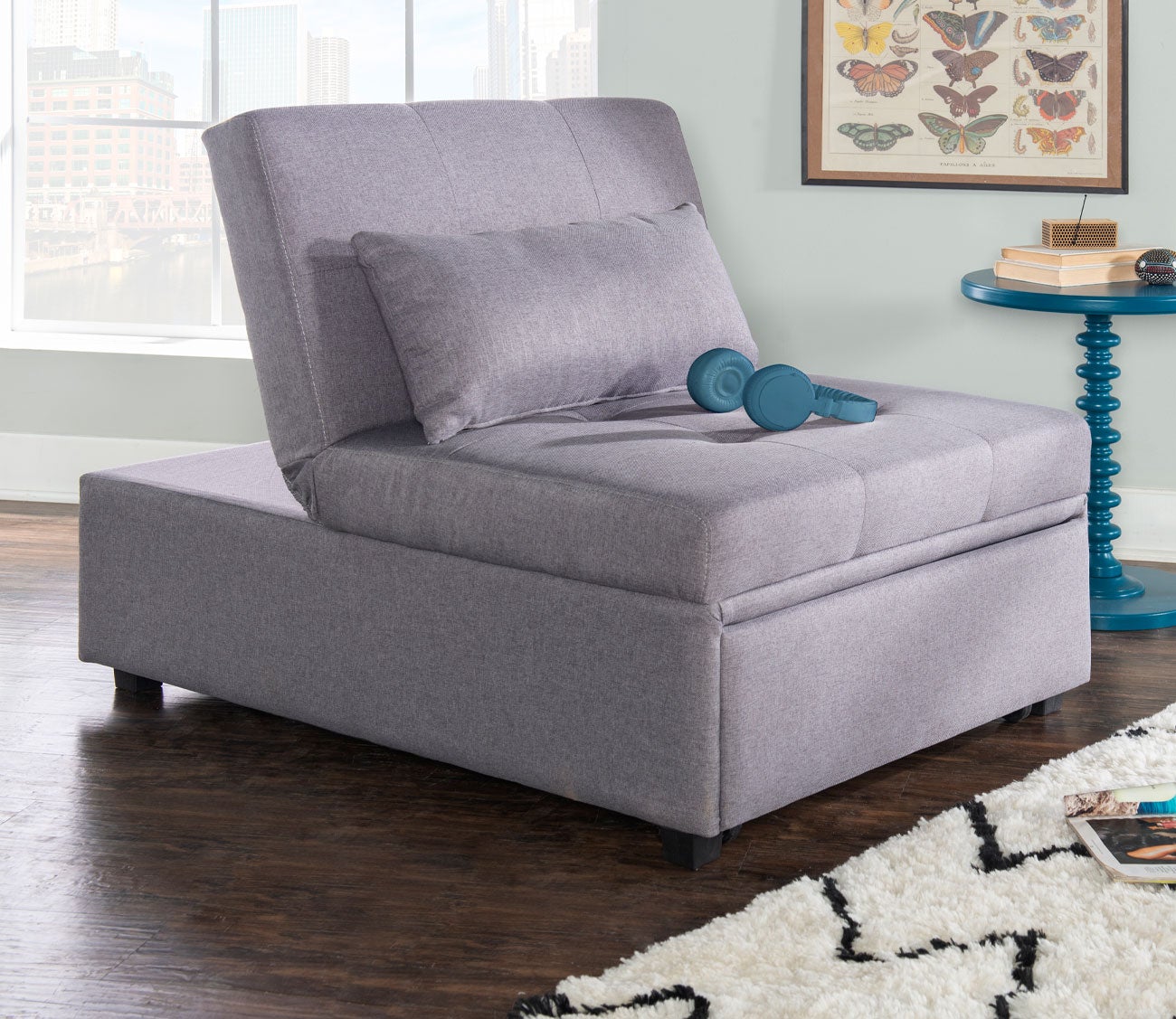 Boone Tufted Upholstered Convertible Sofa Bed