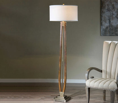 Boydton Burnished Wood Floor Lamp by Uttermost