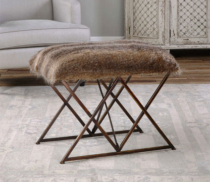 Brannen Plush Small Bench by Uttermost