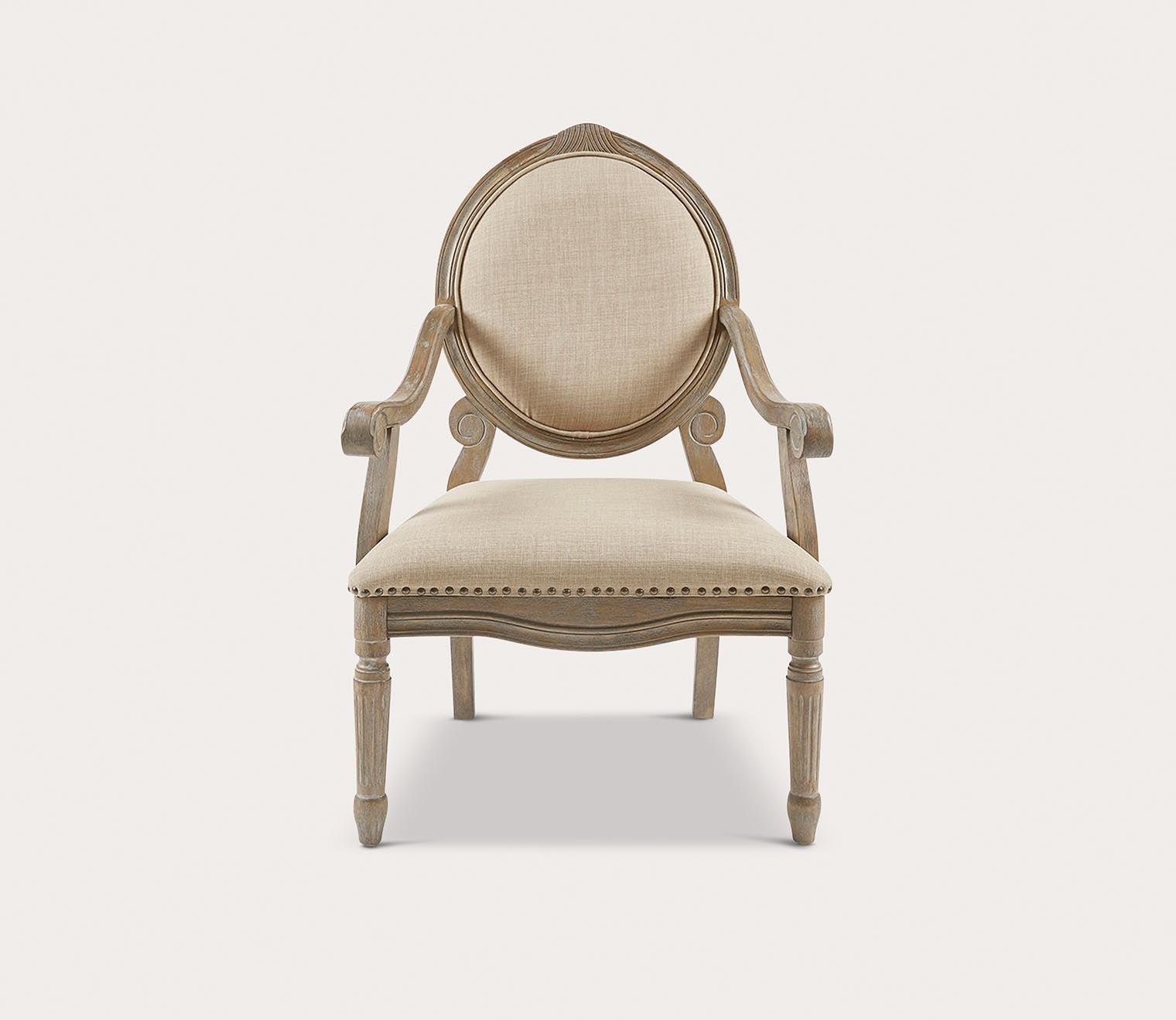 Brentwood Exposed Wood Upholstered Arm Chair by Madison Park
