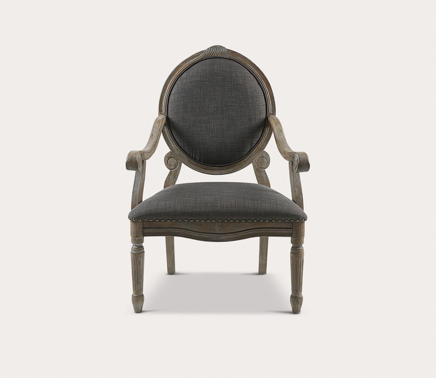 Brentwood Exposed Wood Upholstered Arm Chair by Madison Park