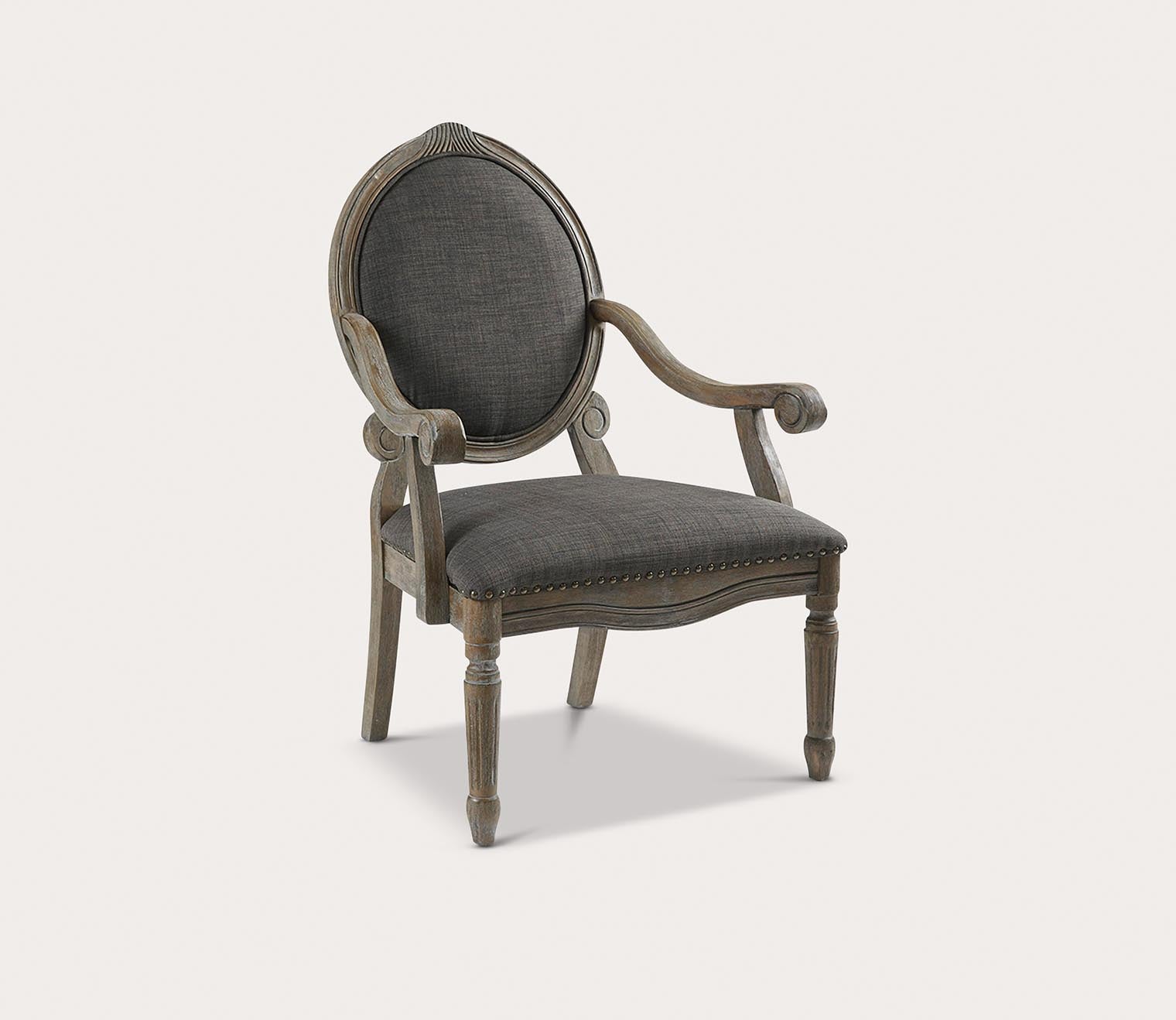 Brentwood Exposed Wood Upholstered Arm Chair by Madison Park