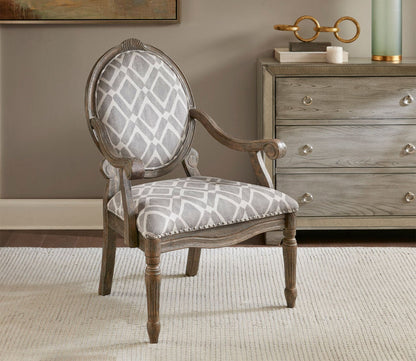 Brentwood Exposed Wood Upholstered Arm Chair by Madison Park