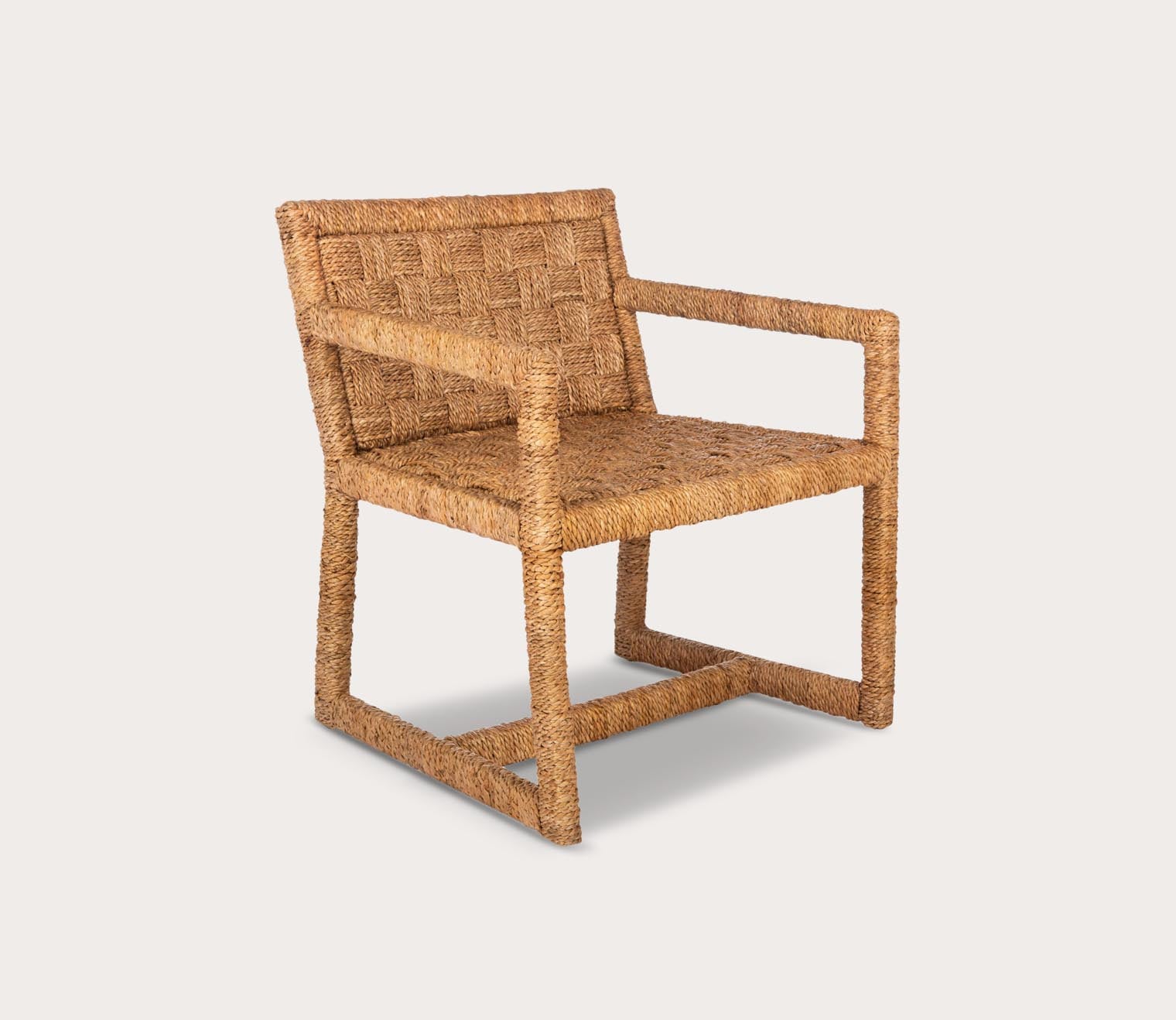 Brinn Woven Solid Wood Accent Chair