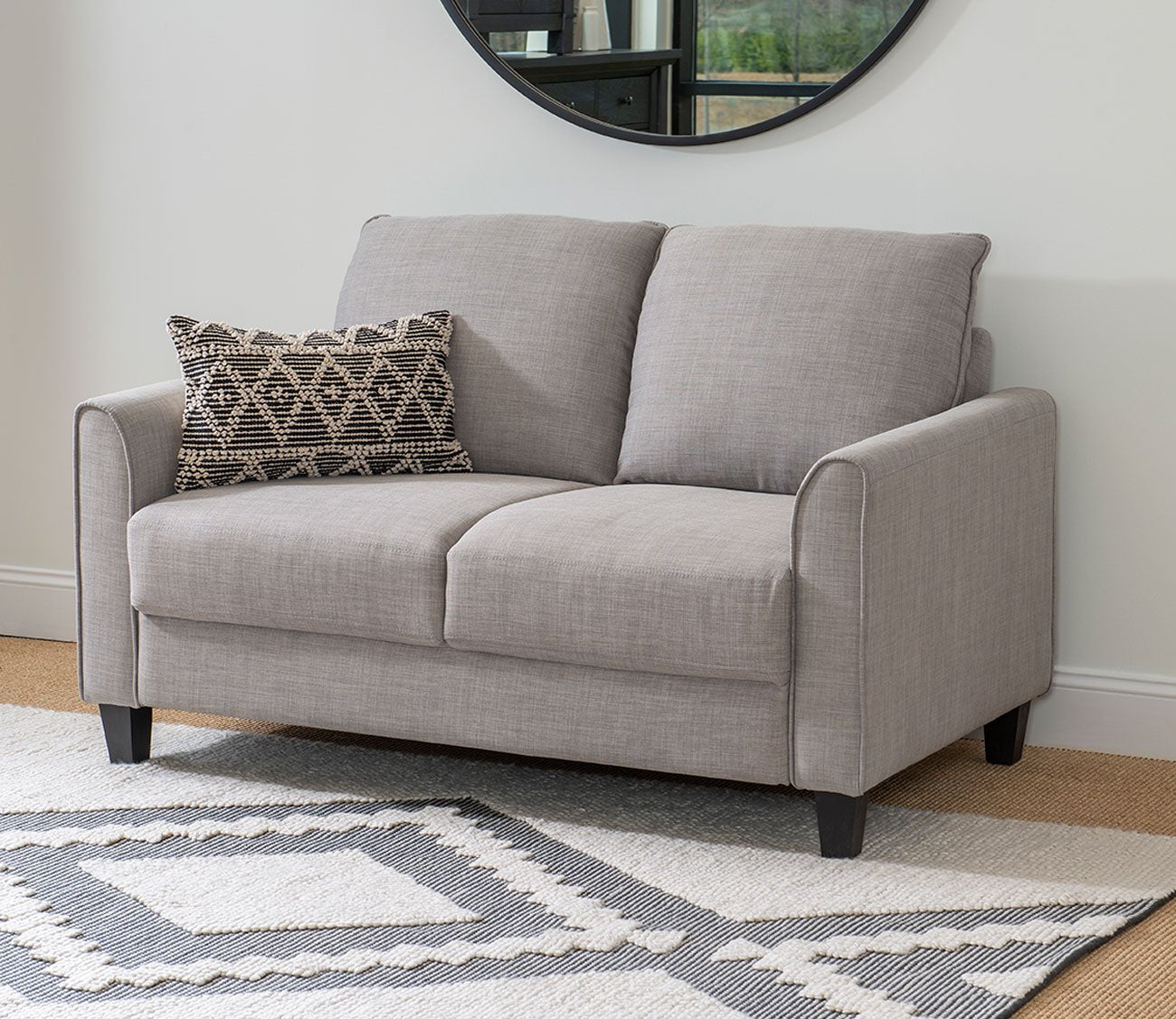 Brooklyn Gray Fabric Loveseat