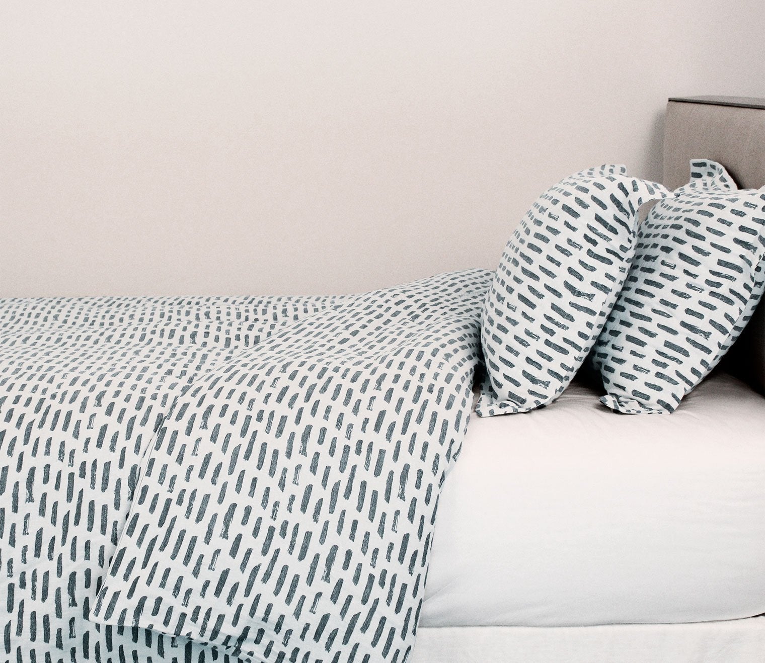 Brushstroke Cotton 3-Piece Duvet Cover Set