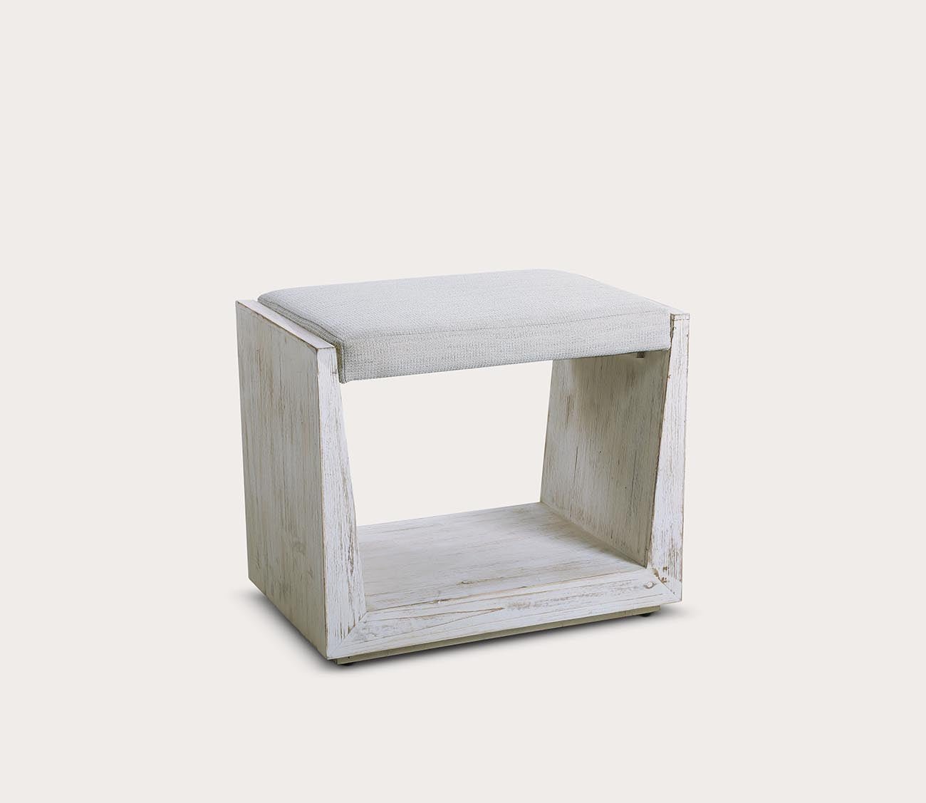 Cabana White Small Bench by Uttermost
