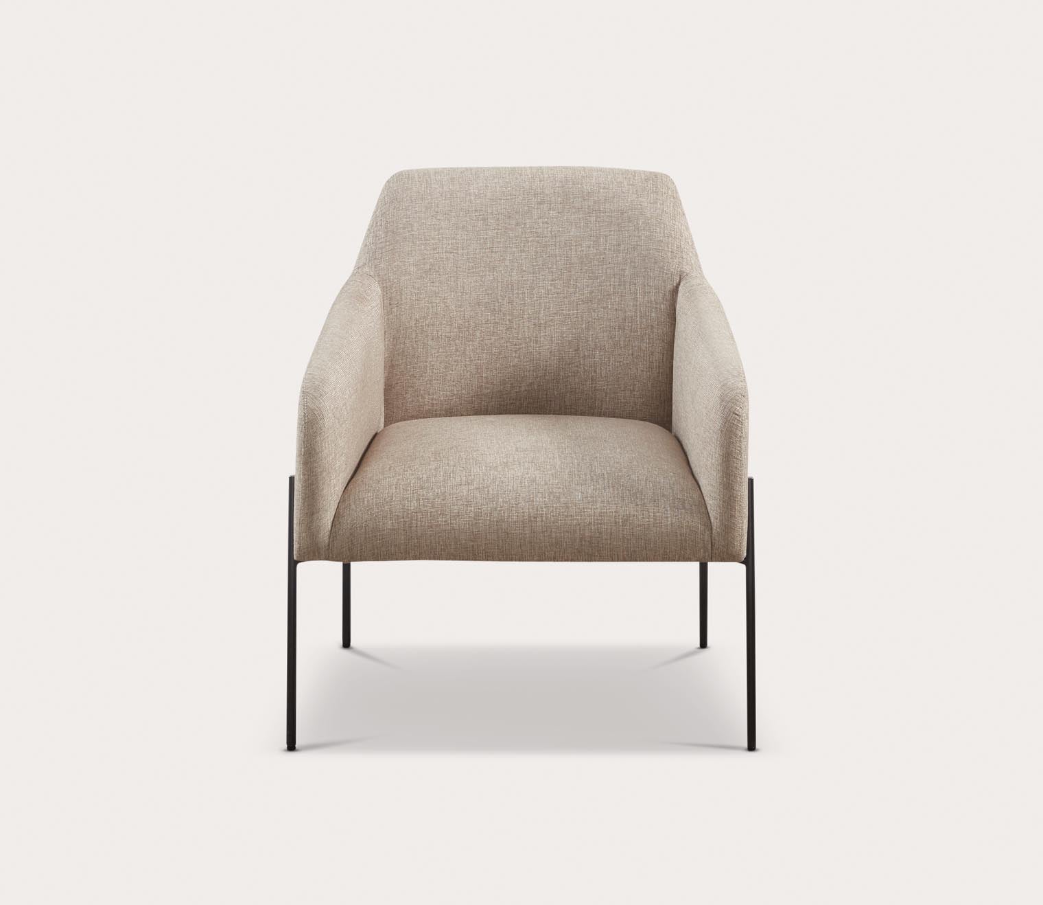 Calder Black Metal Leg Upholstered Accent Chair by Madison Park