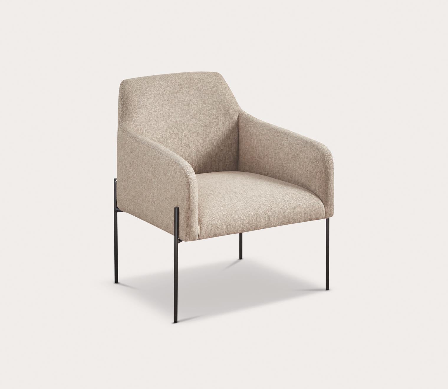 Calder Black Metal Leg Upholstered Accent Chair by Madison Park