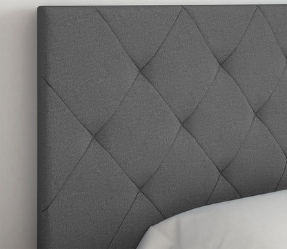 Caldwell Linen Fabric Upholstered Platform Bed by Arkotec
