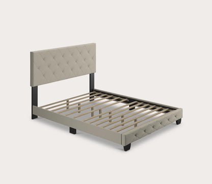 Caldwell Linen Fabric Upholstered Platform Bed by Arkotec