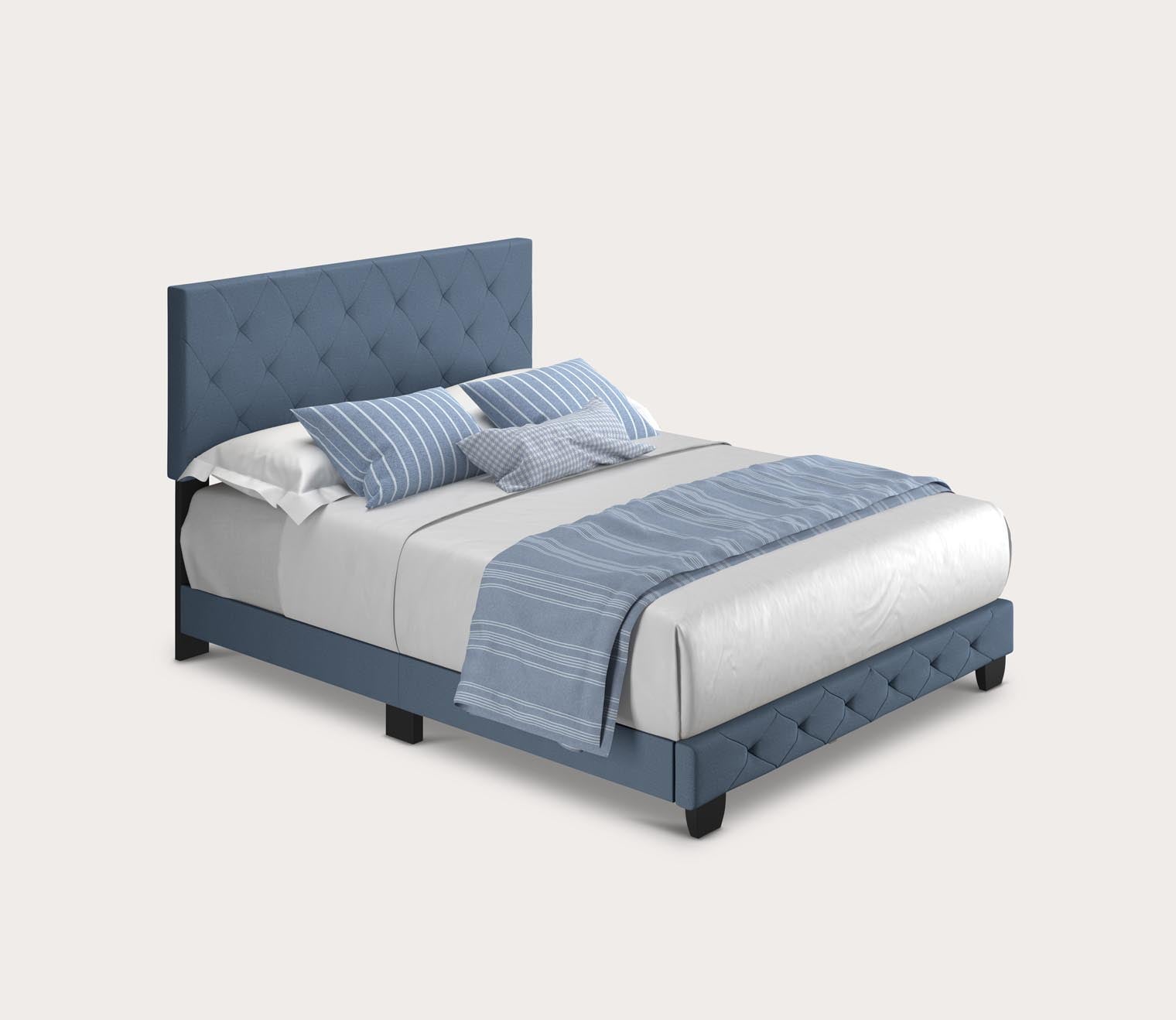 Caldwell Linen Fabric Upholstered Platform Bed by Arkotec