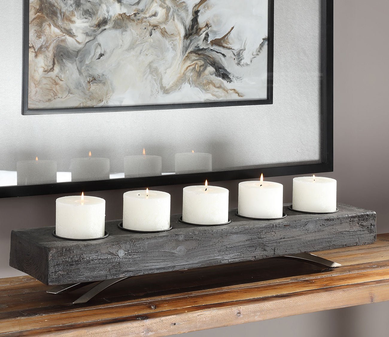 Callum Wooden Candleholder by Uttermost