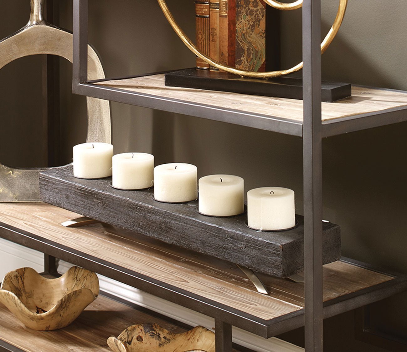 Callum Wooden Candleholder by Uttermost