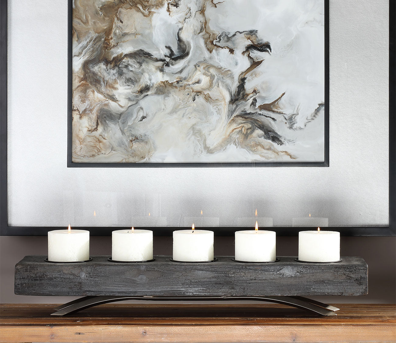 Callum Wooden Candleholder by Uttermost