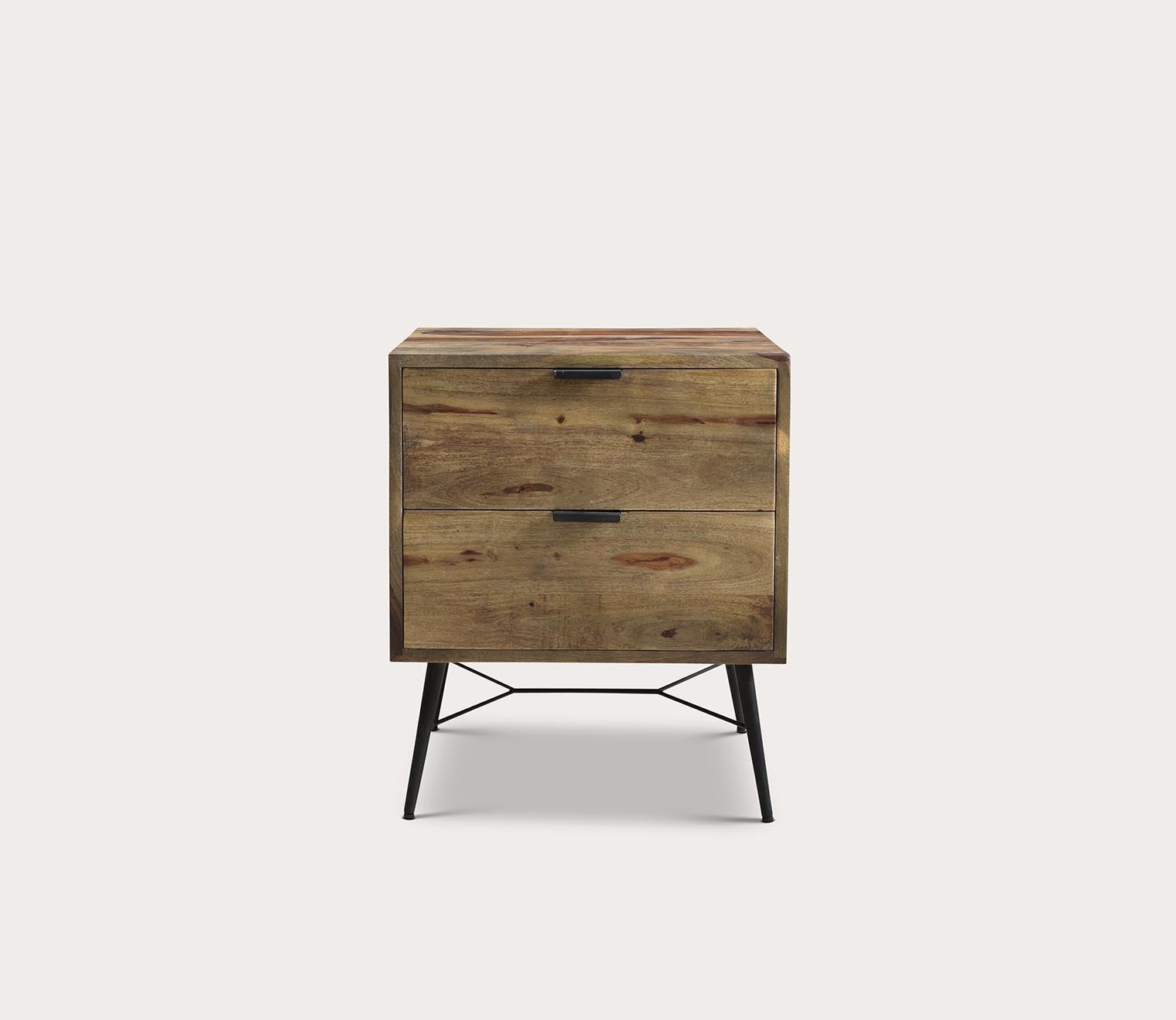 Camari Solid Wood 2-Drawer Nightstand