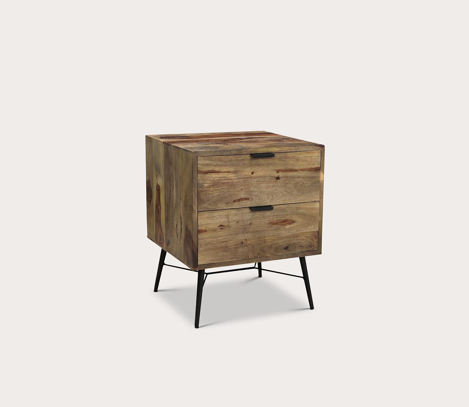 Camari Solid Wood 2-Drawer Nightstand by Moe's Furniture
