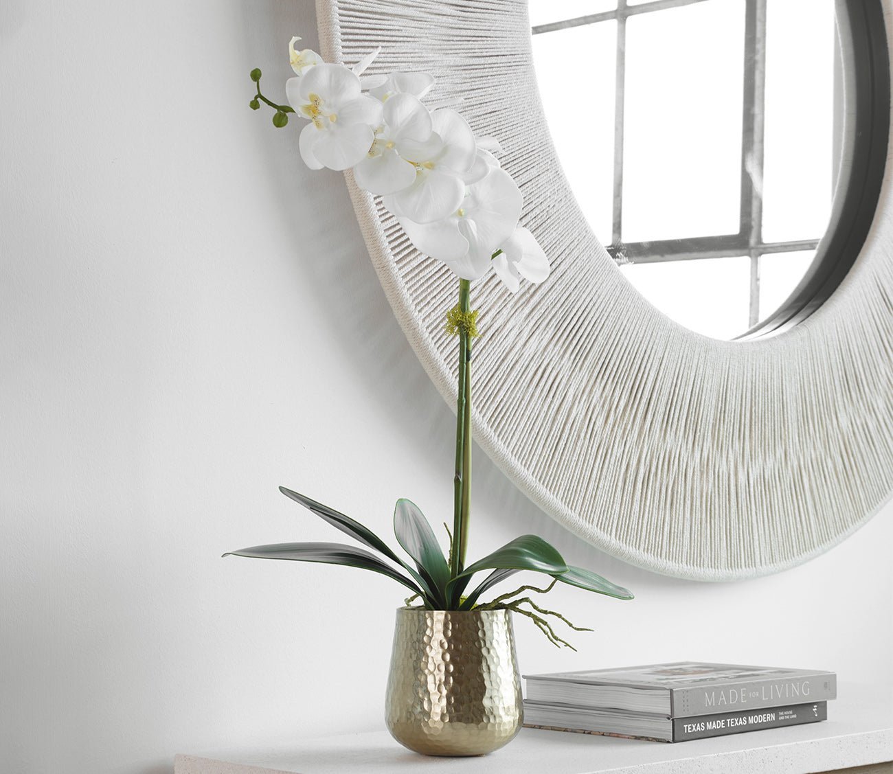 Cami Orchid With Brass Pot by Uttermost